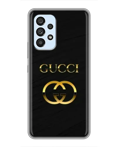 Чехол для Samsung Galaxy A33 (5G) с картинкой «Золотой логотип Gucci»