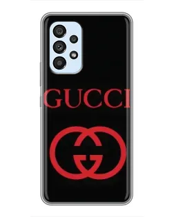Чехол для Samsung Galaxy A33 (5G) с картинкой «Gucci — красный логотип»