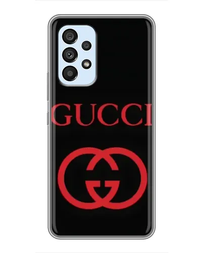Чехол для Samsung Galaxy A33 (5G) с картинкой «Gucci — красный логотип»