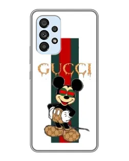Чехол для Samsung Galaxy A33 (5G) с картинкой «Микки Маус Gucci — полосы»