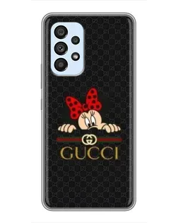 Чехол для Samsung Galaxy A33 (5G) с картинкой «Минни Маус Gucci — черный»