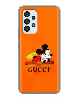 Чехол для Samsung Galaxy A33 (5G) с картинкой «Микки Маус Gucci — оранж»