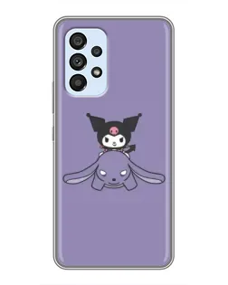Чехол для Samsung Galaxy A33 (5G) с картинкой «Kuromi на лиловом фоне»