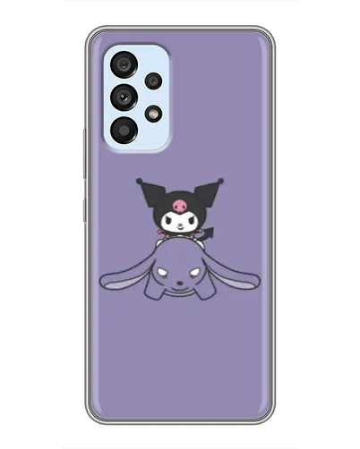 Чехол для Samsung Galaxy A33 (5G) с картинкой «Kuromi на лиловом фоне»