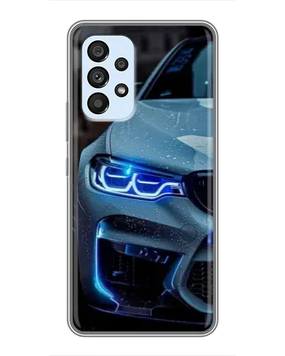 Чехол для Samsung Galaxy A33 (5G) с картинкой «Взгляд BMW с синими фарами»