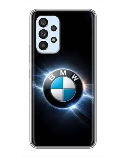 Чехол для Samsung Galaxy A33 (5G) с картинкой «BMW — неоновое сияние»