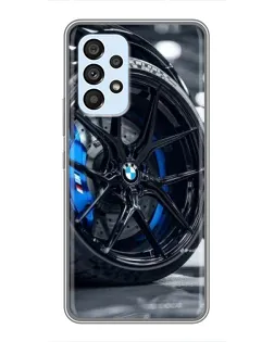 Чехол для Samsung Galaxy A33 (5G) с картинкой «Колесо BMW вблизи»