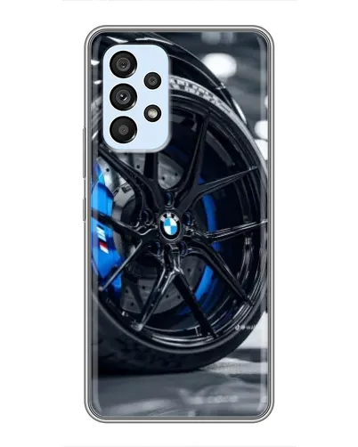 Чехол для Samsung Galaxy A33 (5G) с картинкой «Колесо BMW вблизи»