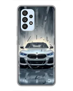 Чехол для Samsung Galaxy A33 (5G) с картинкой «BMW в свете фар»