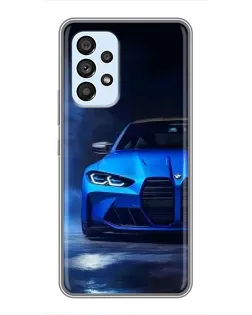 Чехол для Samsung Galaxy A33 (5G) с картинкой «Голубая BMW M4»