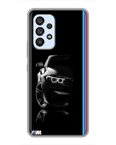 Чехол для Samsung Galaxy A33 (5G) с картинкой «Силуэт BMW в темноте»