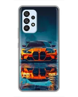 Чохол для Samsung Galaxy A33 (5G) з картинкою «BMW — золота емблема»