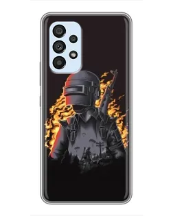 Чехол для Samsung Galaxy A33 (5G) с картинкой «PUBG — огненный силуэт»