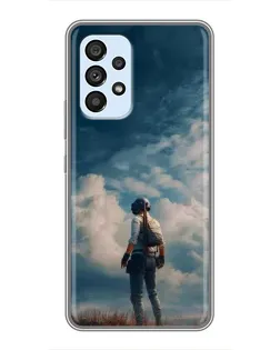 Чехол для Samsung Galaxy A33 (5G) с картинкой «Герой PUBG на скале»