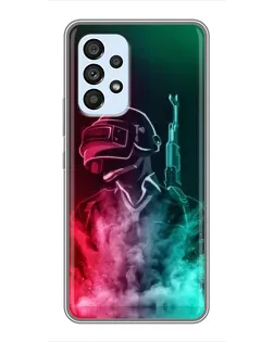 Чехол для Samsung Galaxy A33 (5G) с картинкой «PUBG — огненный воин»