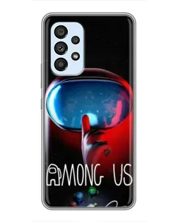 Чехол для Samsung Galaxy A33 (5G) с картинкой «Красный импостер — макро»