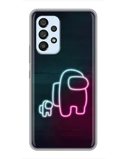 Чехол для Samsung Galaxy A33 (5G) с картинкой «Among Us неон-арт»