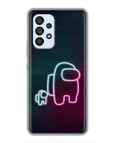 Чехол для Samsung Galaxy A33 (5G) с картинкой «Among Us неон-арт»