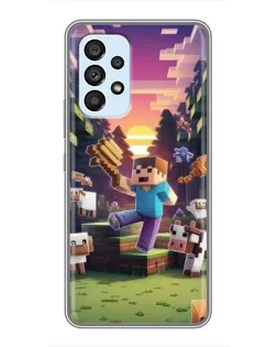 Чехол для Samsung Galaxy A33 (5G) с картинкой «Стив на ферме»