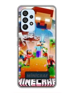 Чехол для Samsung Galaxy A33 (5G) с картинкой «Minecraft герои игры»