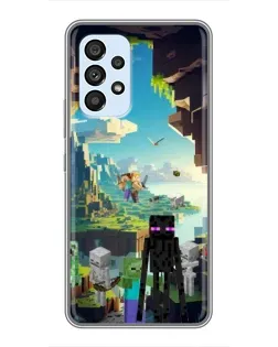 Чехол для Samsung Galaxy A33 (5G) с картинкой «Эндермен в лесу»