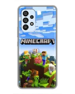 Чехол для Samsung Galaxy A33 (5G) с картинкой «Minecraft классический мир»