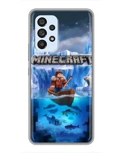 Чехол для Samsung Galaxy A33 (5G) с картинкой «Minecraft ледяной мир»