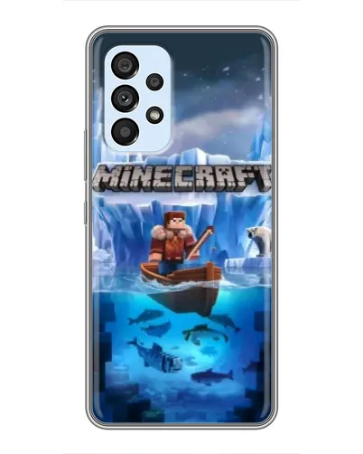 Чехол для Samsung Galaxy A33 (5G) с картинкой «Minecraft ледяной мир»