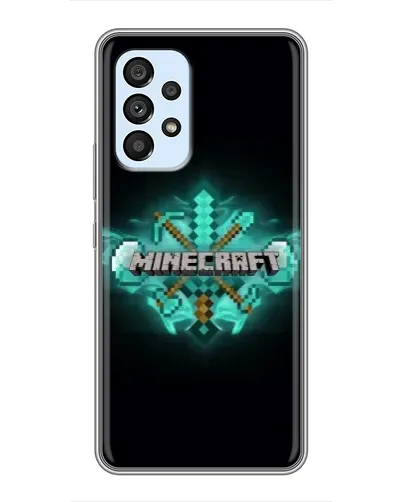 Чехол для Samsung Galaxy A33 (5G) с картинкой «Minecraft Diamond лого»