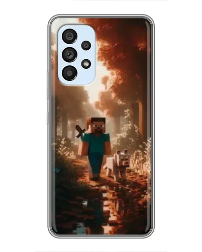 Чехол для Samsung Galaxy A33 (5G) с картинкой «Стив в лесу»