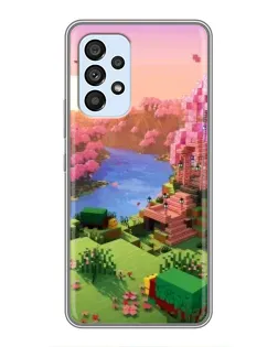 Чехол для Samsung Galaxy A33 (5G) с картинкой «Розовое дерево Minecraft»