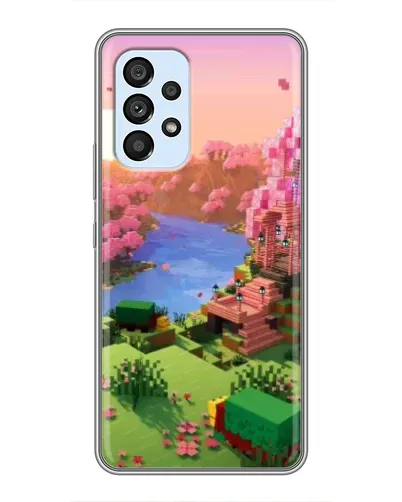 Чехол для Samsung Galaxy A33 (5G) с картинкой «Розовое дерево Minecraft»