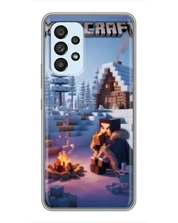 Чехол для Samsung Galaxy A33 (5G) с картинкой «Зимний Minecraft»