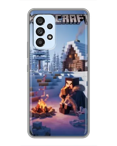 Чехол для Samsung Galaxy A33 (5G) с картинкой «Зимний Minecraft»