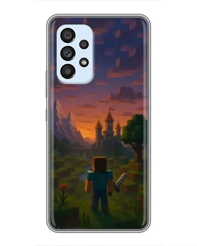 Чехол для Samsung Galaxy A33 (5G) с картинкой «Стив у башни»