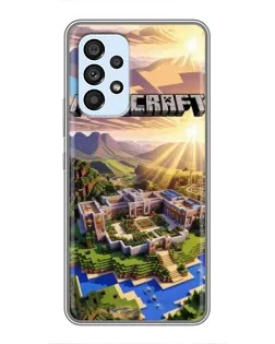Чехол для Samsung Galaxy A33 (5G) с картинкой «Minecraft панорама»