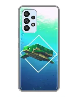 Чехол для Samsung Galaxy A33 (5G) с картинкой «Черепаха Minecraft»