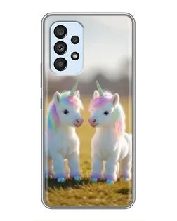 Чохол для Samsung Galaxy A33 (5G) з картинкою «Пара єдинорогів»