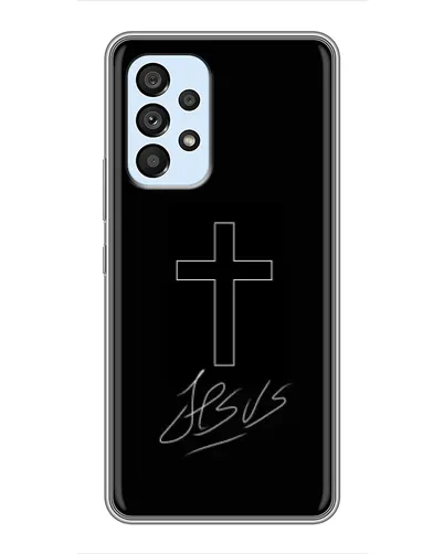 Чехол для Samsung Galaxy A33 (5G) с картинкой «Графический крест Jesus» Чехол для Samsung Galaxy A33 (5G) с картинкой «Графический крест Jesus»
