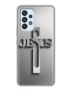 Чохол для Samsung Galaxy A33 (5G) з картинкою «Металевий хрест Jesus»