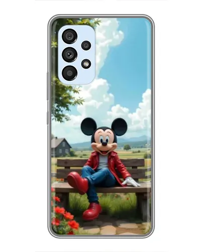 Чехол для Samsung Galaxy A33 (5G) с картинкой «Микки на скамейке»