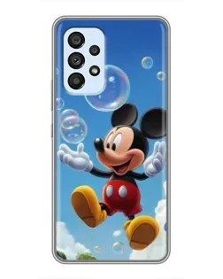 Чехол для Samsung Galaxy A33 (5G) с картинкой «Mickey и мыльные пузыри»