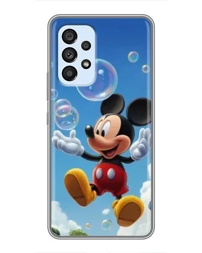 Чехол для Samsung Galaxy A33 (5G) с картинкой «Mickey и мыльные пузыри»