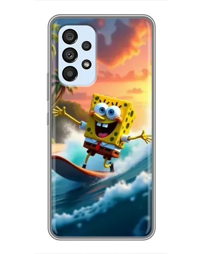 Чехол для Samsung Galaxy A33 (5G) с картинкой «Губка Боб серфингист»