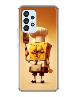 Чехол для Samsung Galaxy A33 (5G) с картинкой «Губка Боб повар»