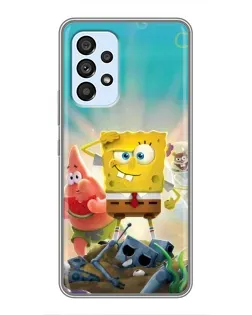 Чехол для Samsung Galaxy A33 (5G) с картинкой «Спанч Боб победитель»