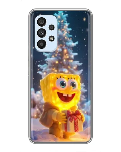 Чехол для Samsung Galaxy A33 (5G) с картинкой «Рождественский Спанч Боб»