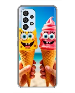 Чехол для Samsung Galaxy A33 (5G) с картинкой «Спанч Боб мороженое»
