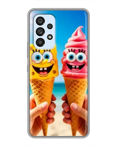 Чехол для Samsung Galaxy A33 (5G) с картинкой «Спанч Боб мороженое»