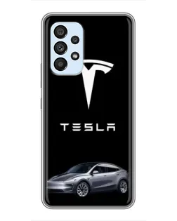 Чехол для Samsung Galaxy A33 (5G) с картинкой «Tesla Model Y»